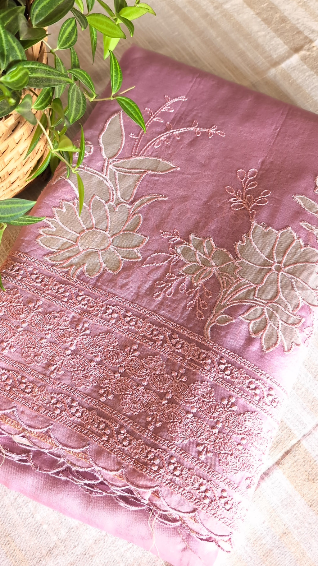 Pure Organza Applique work saree