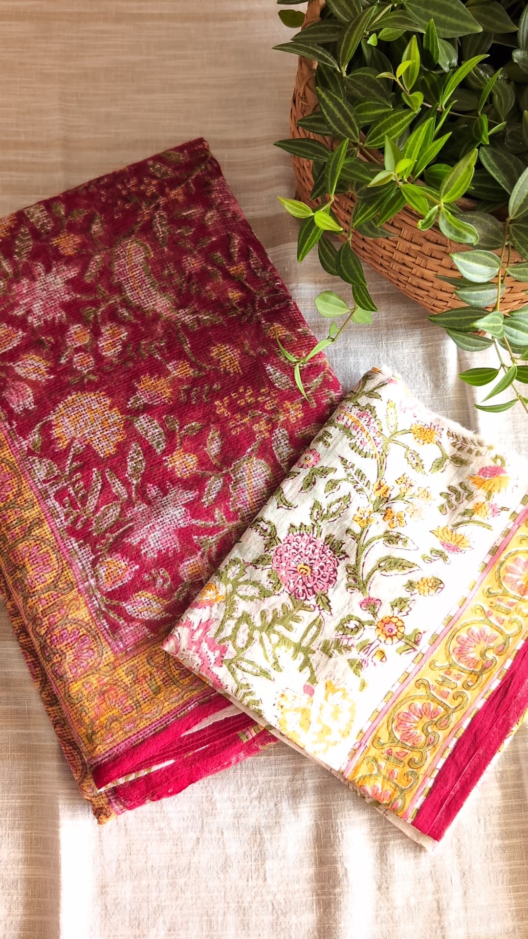 Printed Kota Doria saree