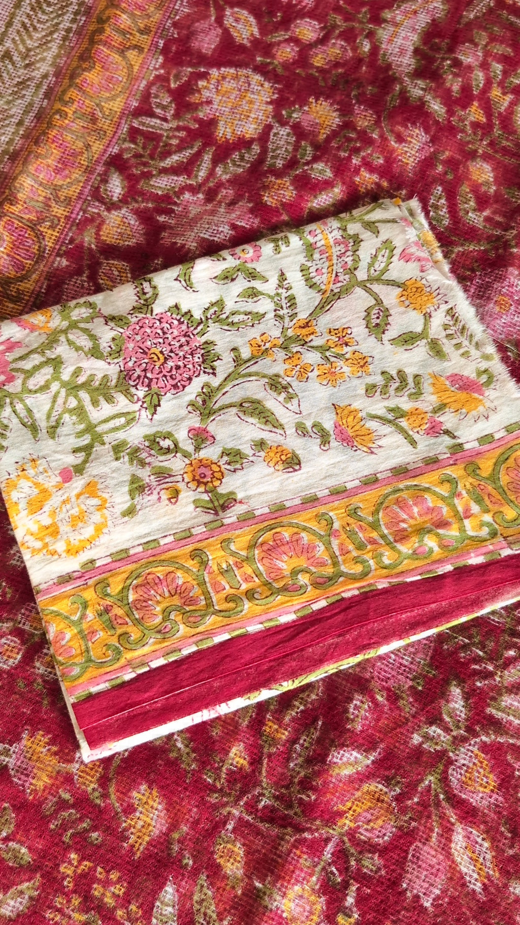 Printed Kota Doria saree