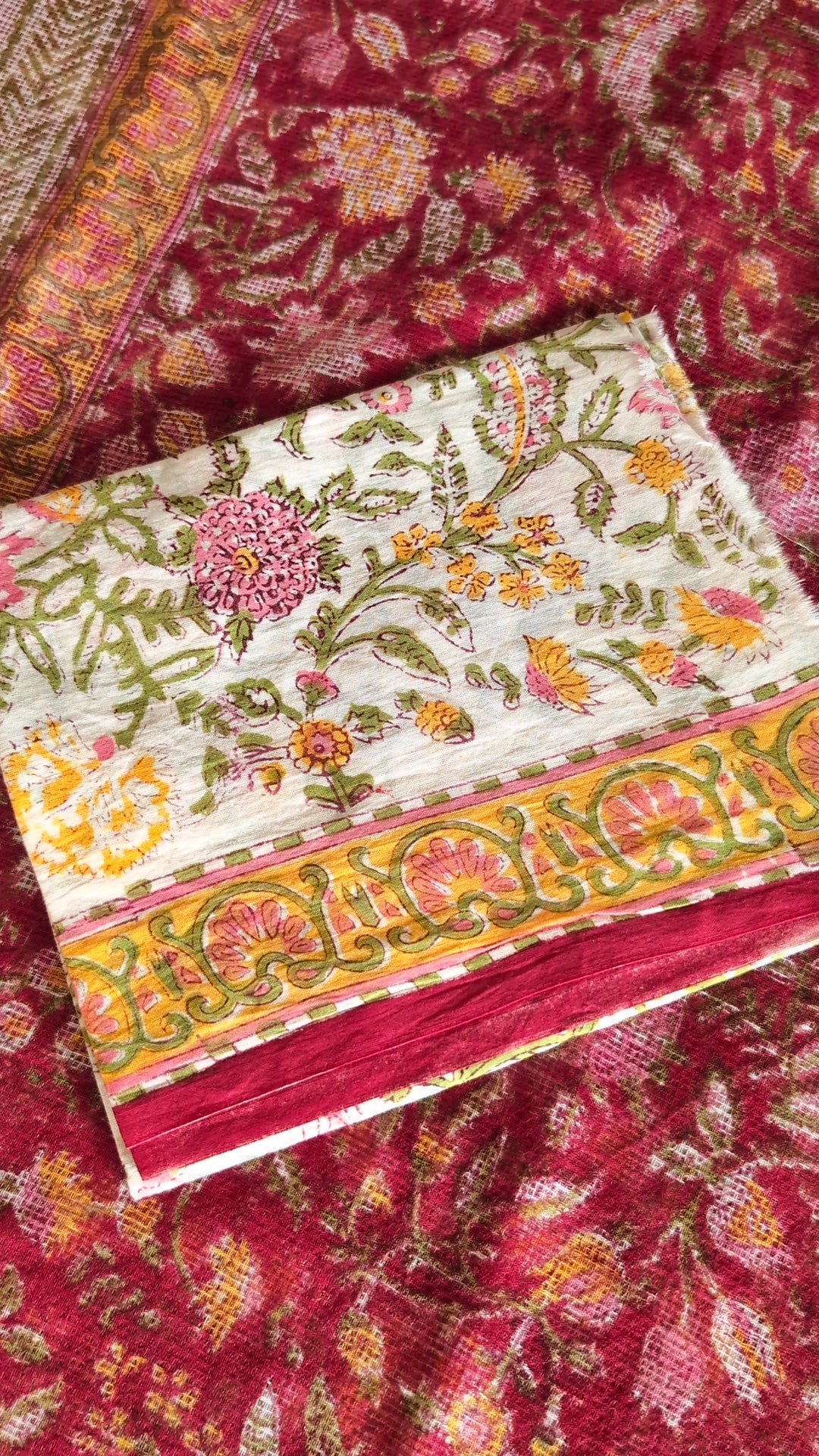 Printed Kota Doria saree