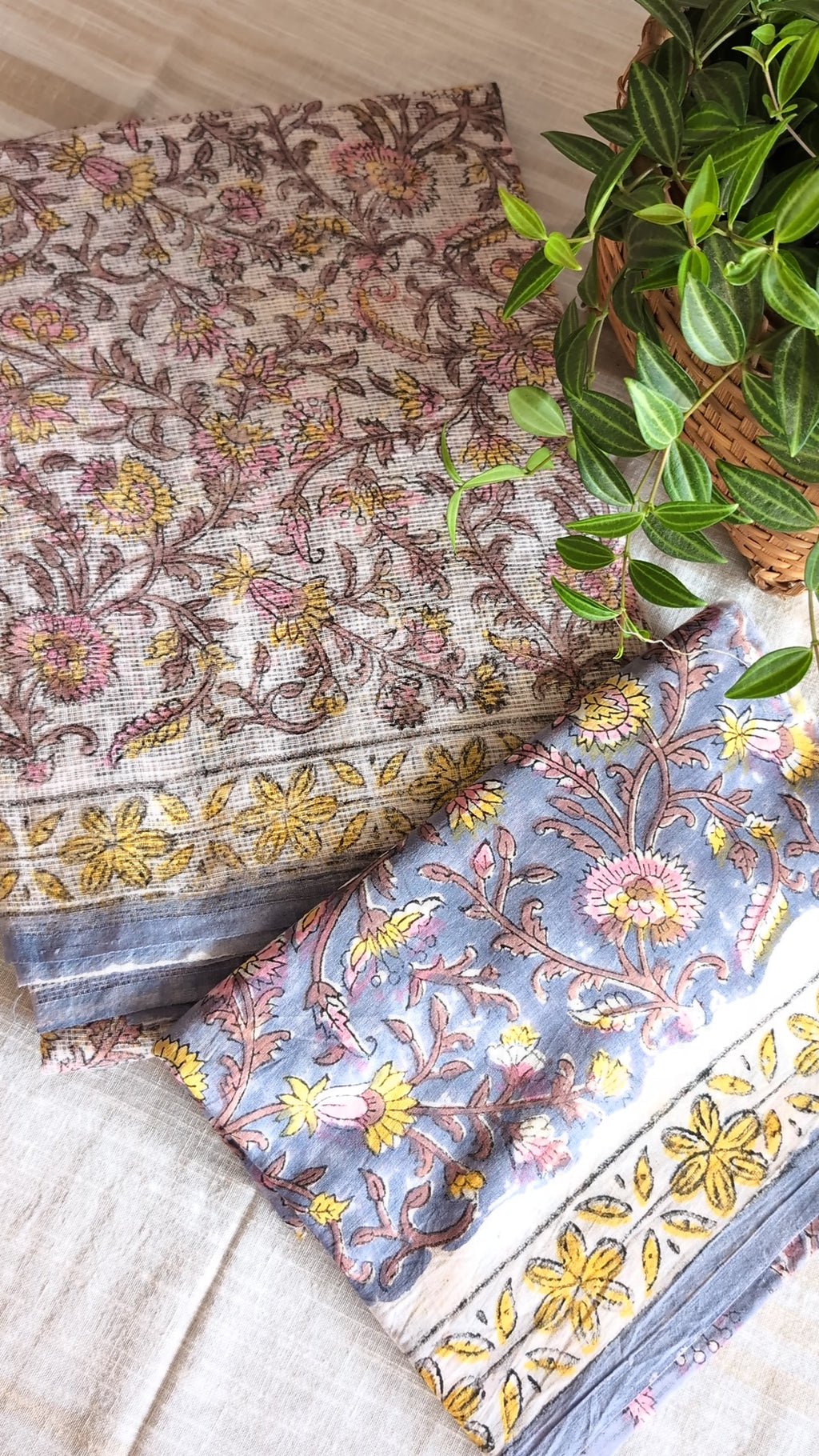 Printed Kota Doria saree