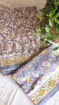 Printed Kota Doria saree