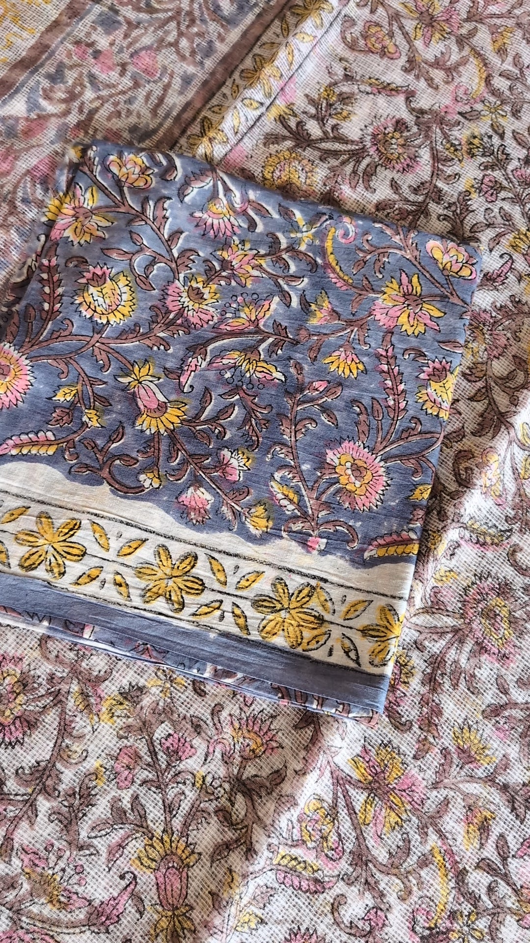 Printed Kota Doria saree