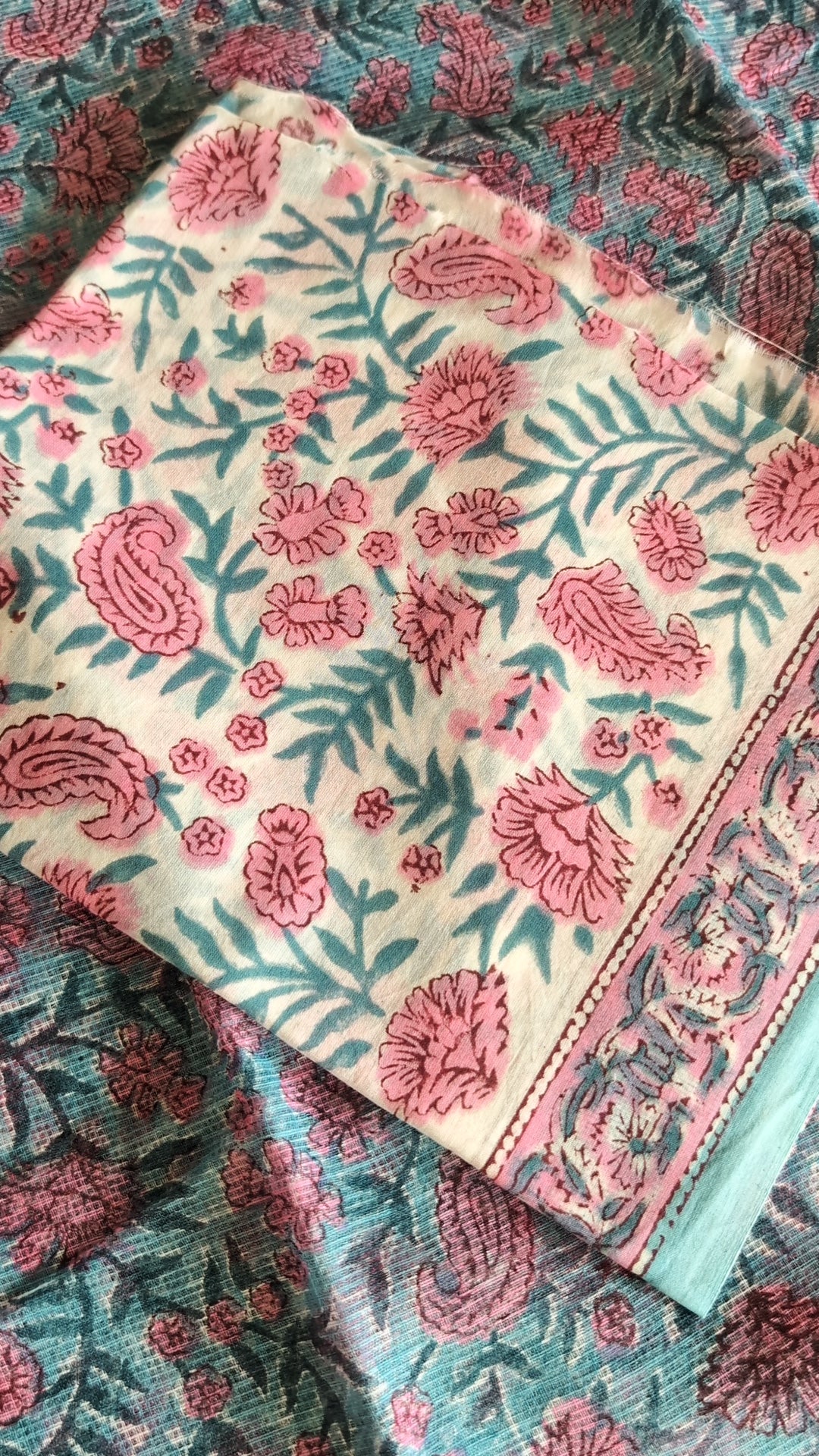 Printed Kota Doria saree)