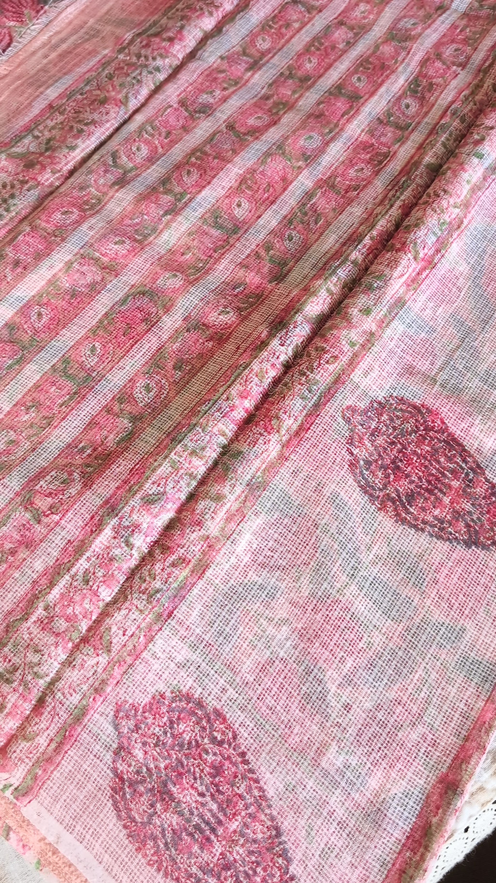 Printed Kota Doria saree
