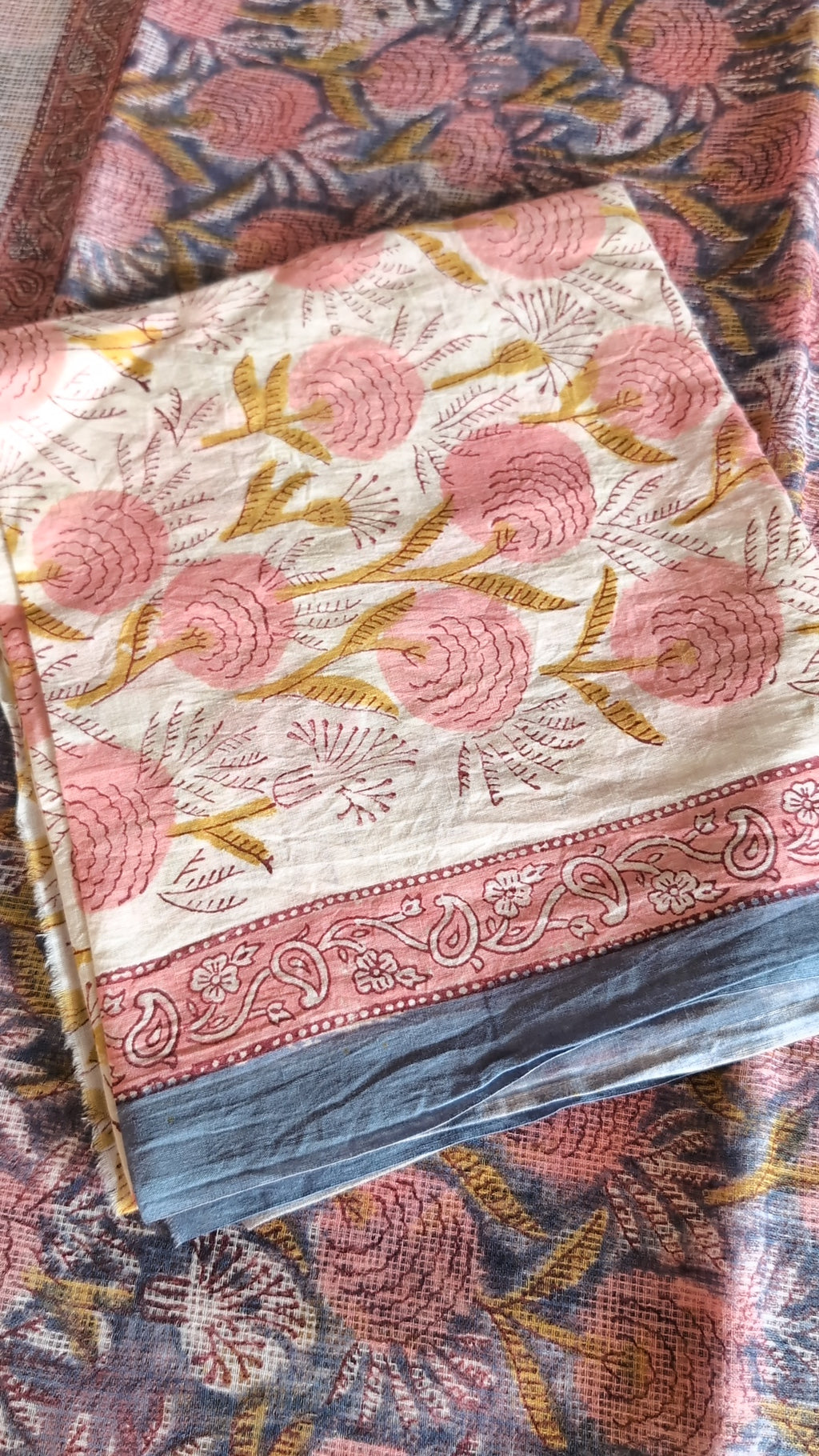 Printed Kota Doria saree