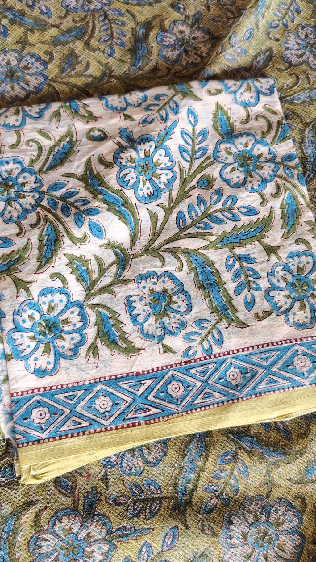 Printed Kota Doria saree