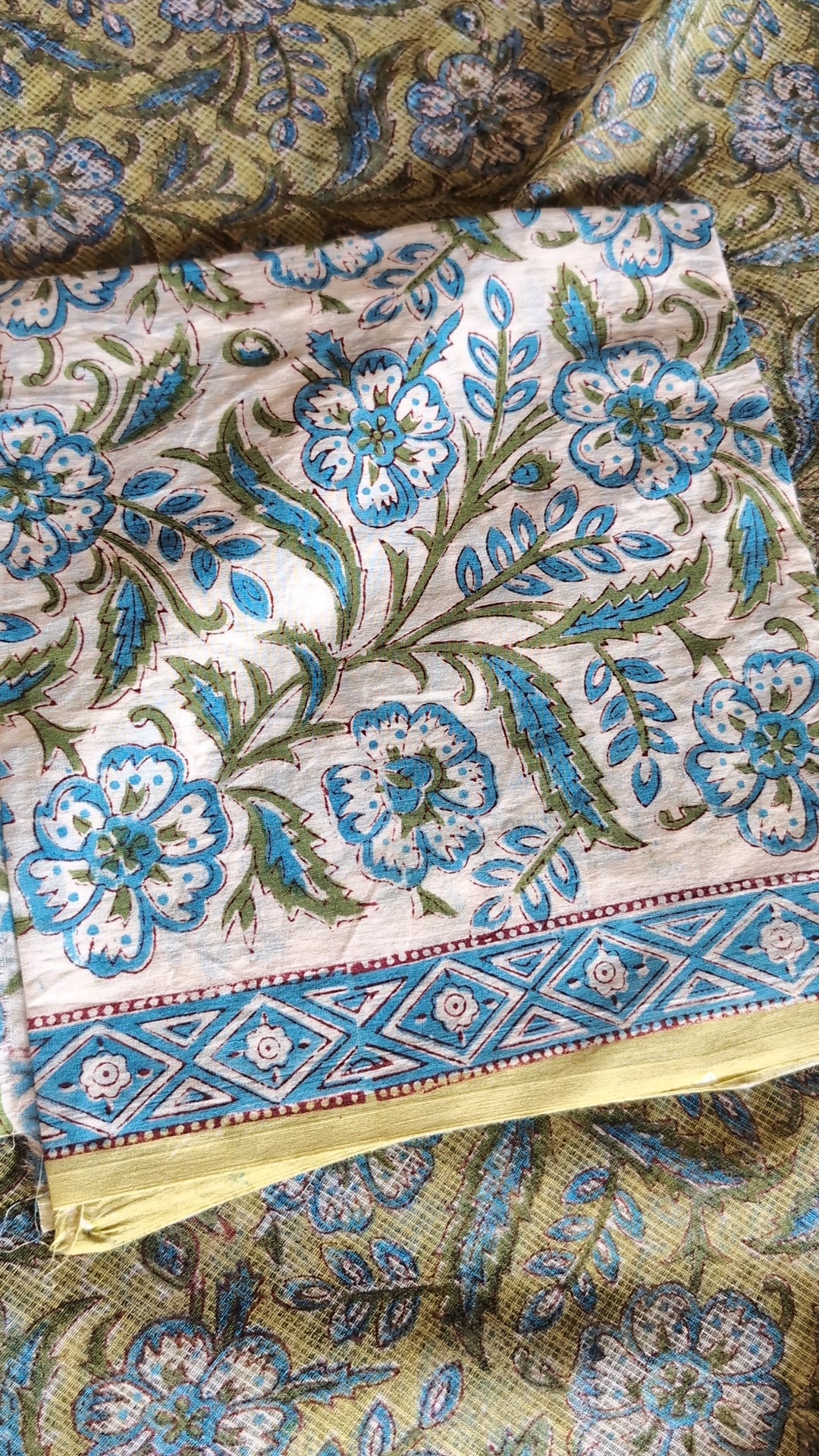Printed Kota Doria saree