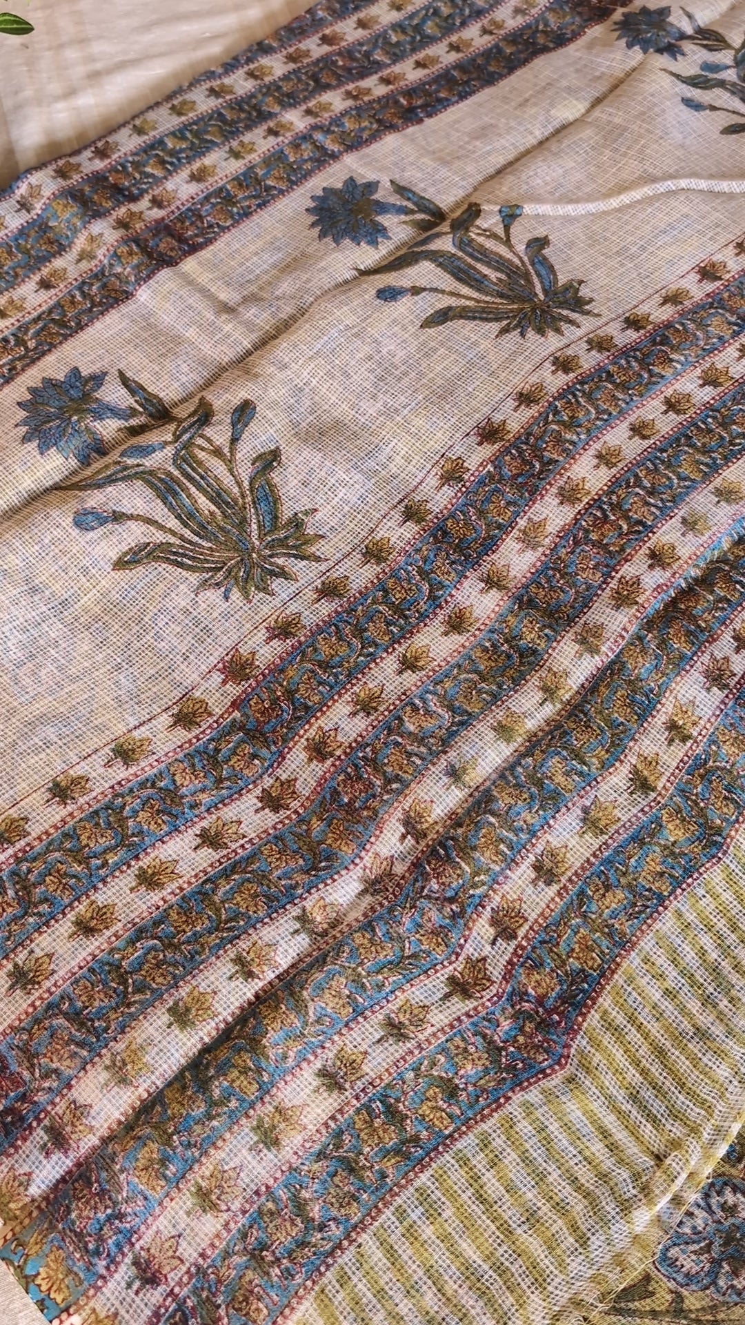 Printed Kota Doria saree