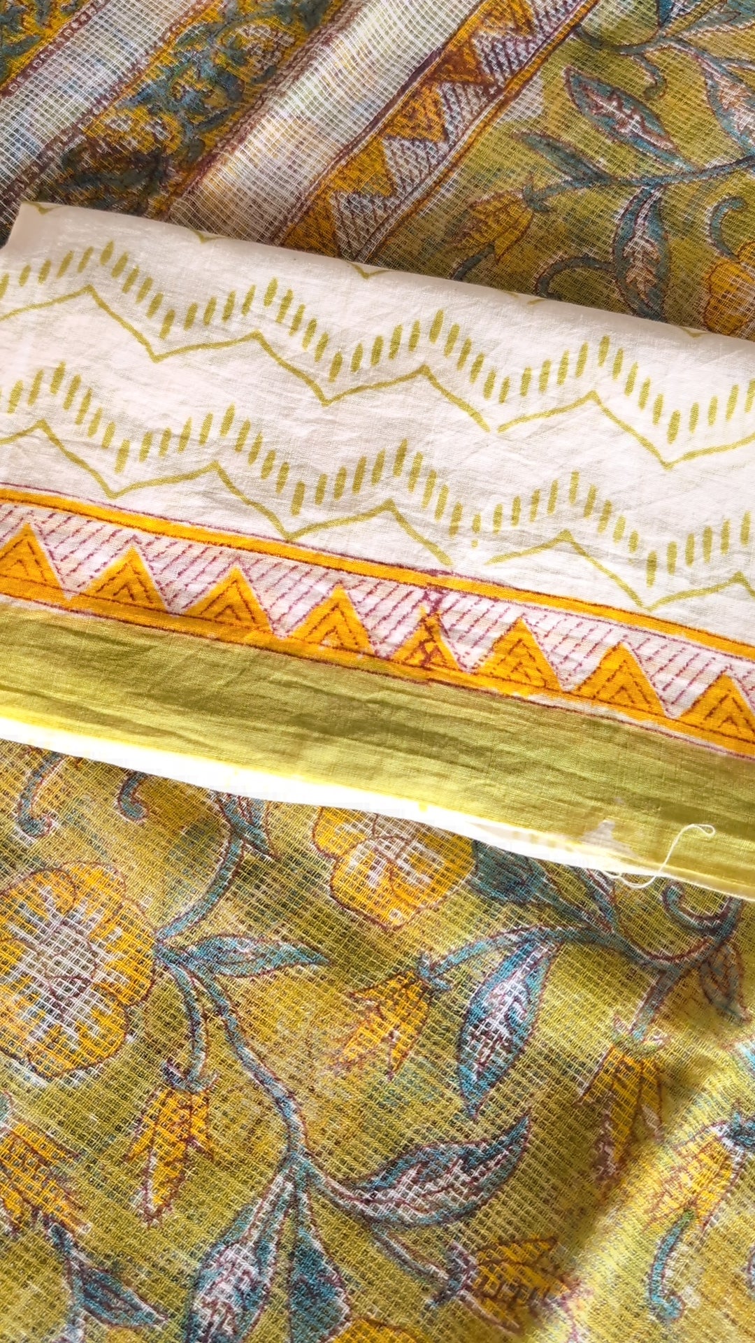 Printed Kota Doria saree