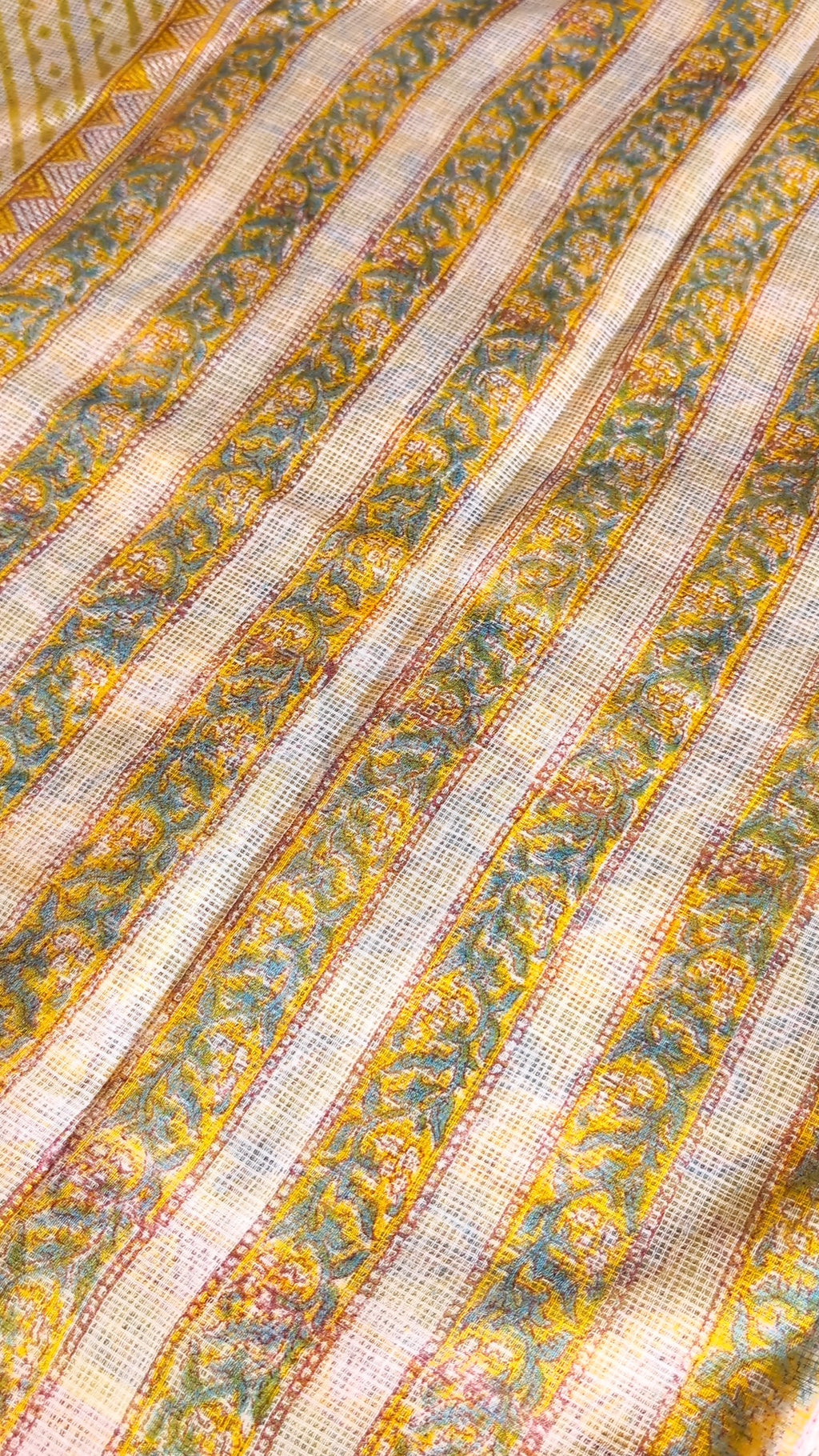 Printed Kota Doria saree