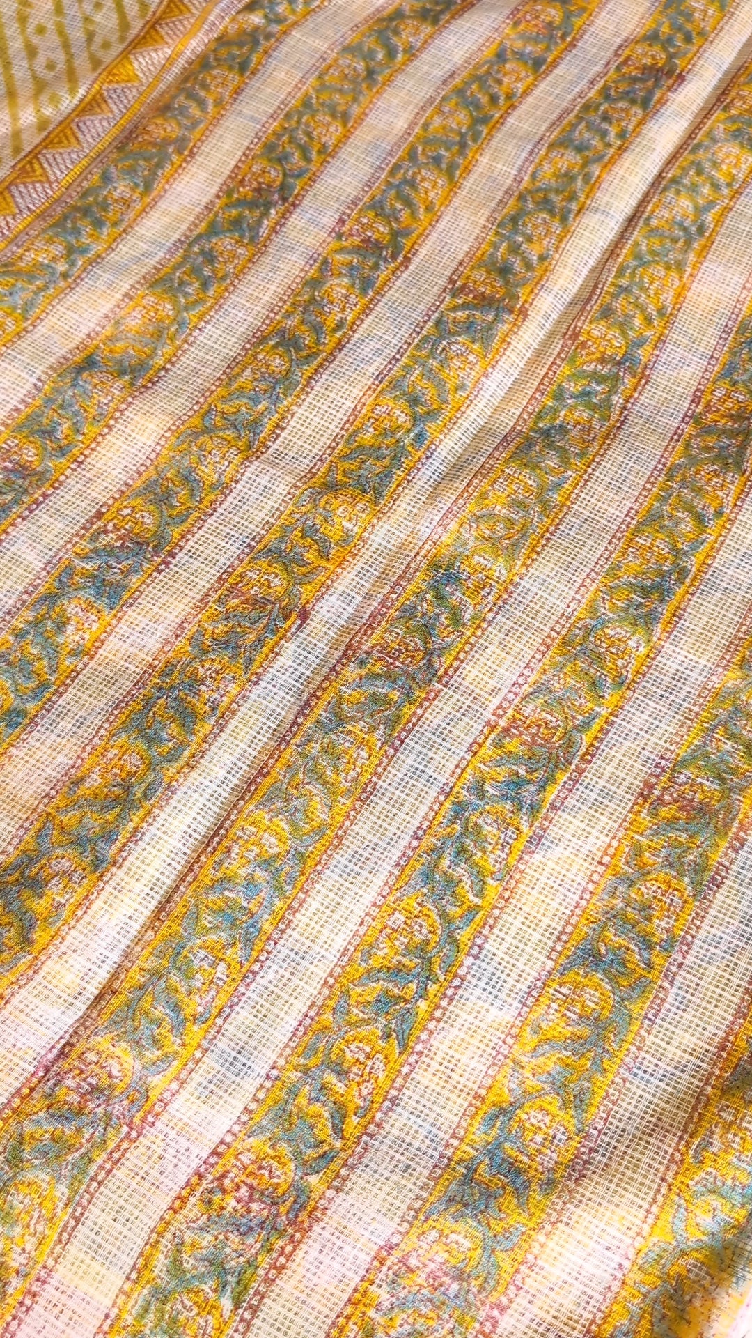 Printed Kota Doria saree