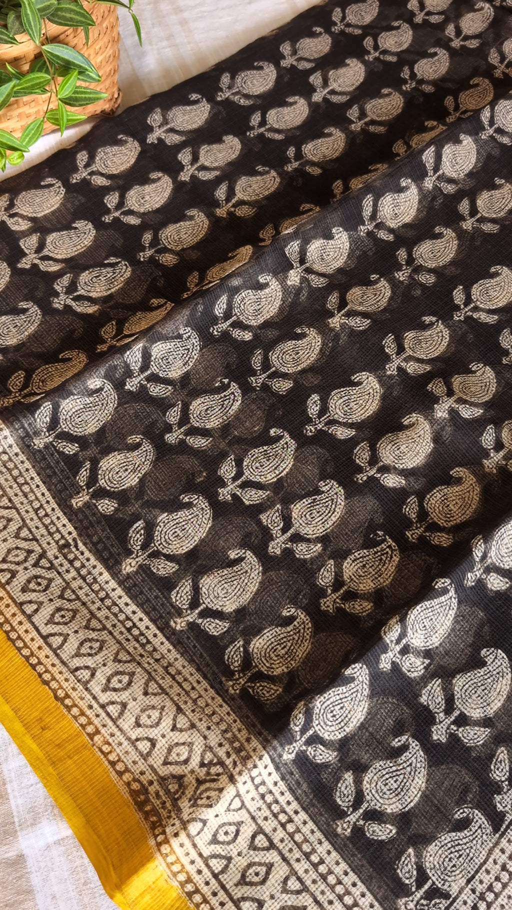 Printed Kota Doria saree