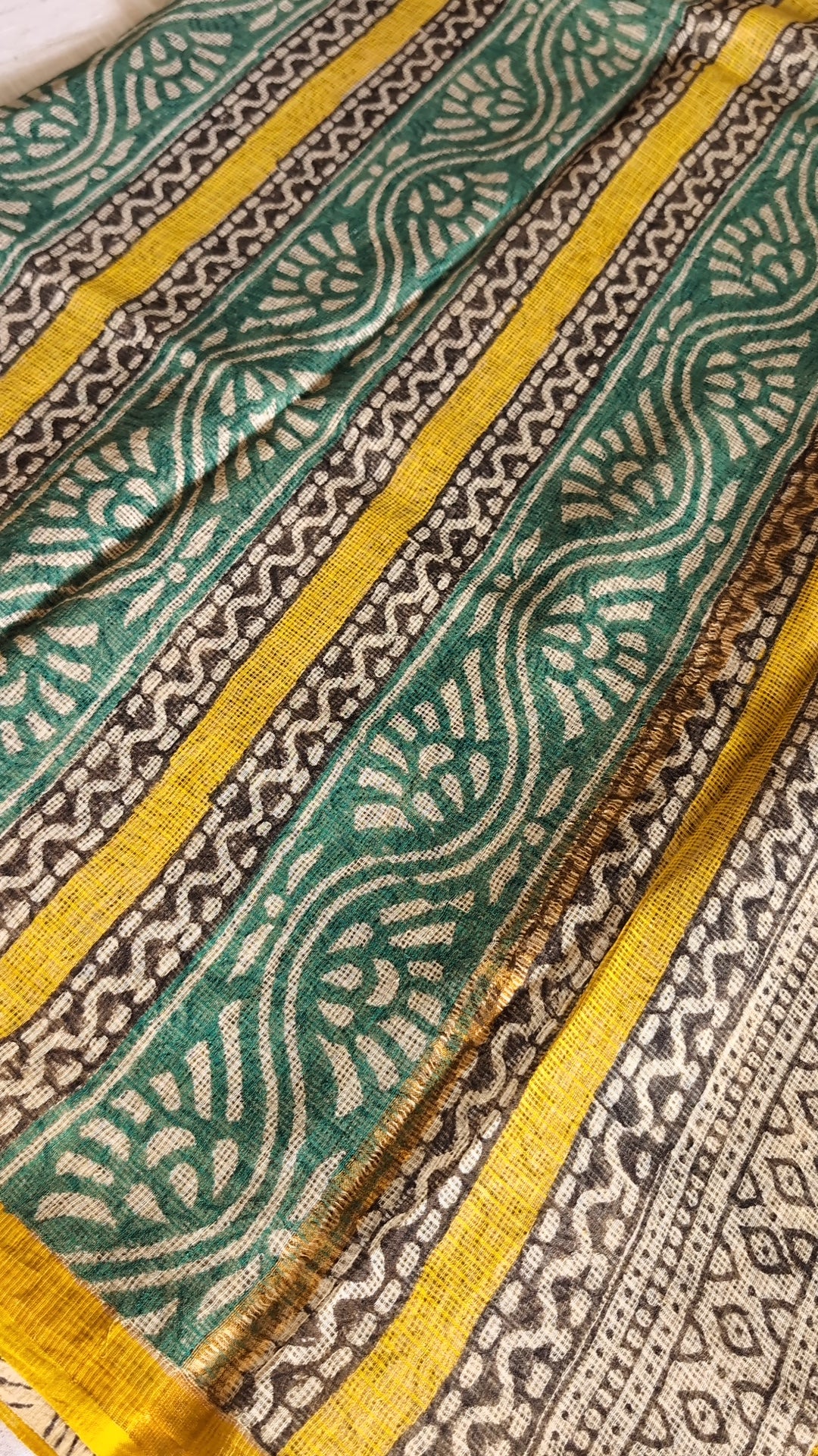 Printed Kota Doria saree