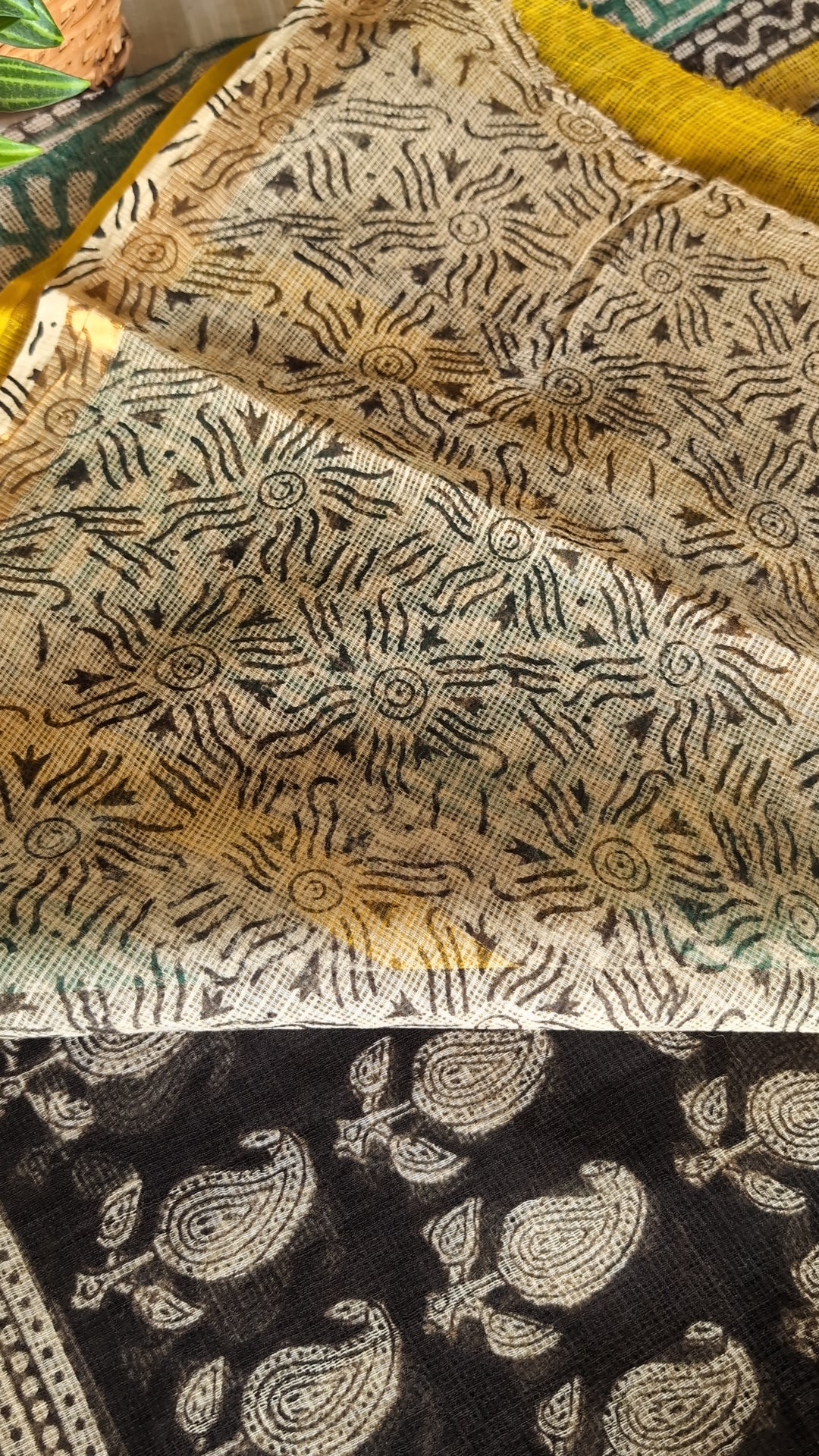 Printed Kota Doria saree
