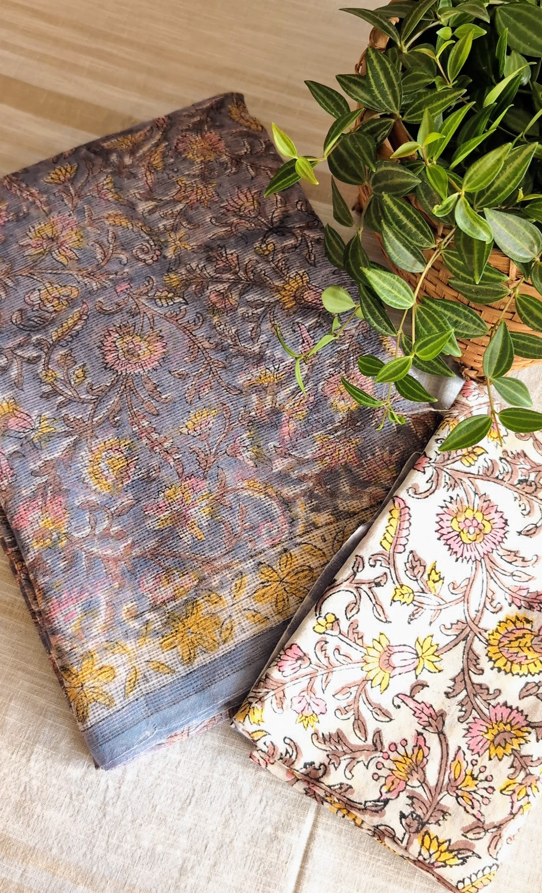 Printed Kota Doria saree