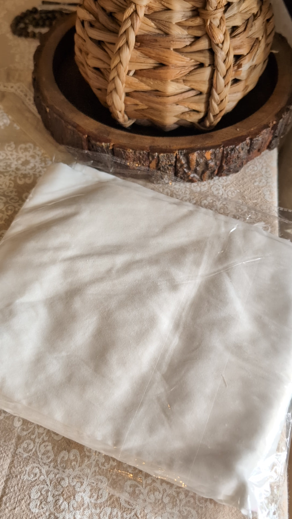 Chanderi Greige  white thread work set