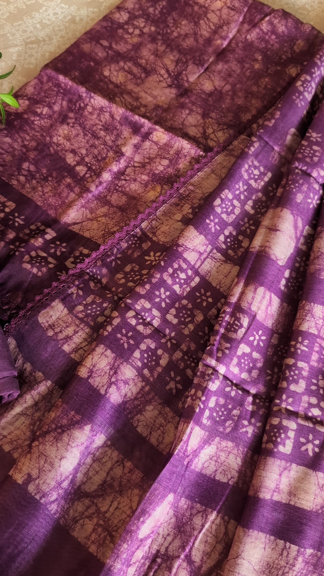 Slub linen batik style set
