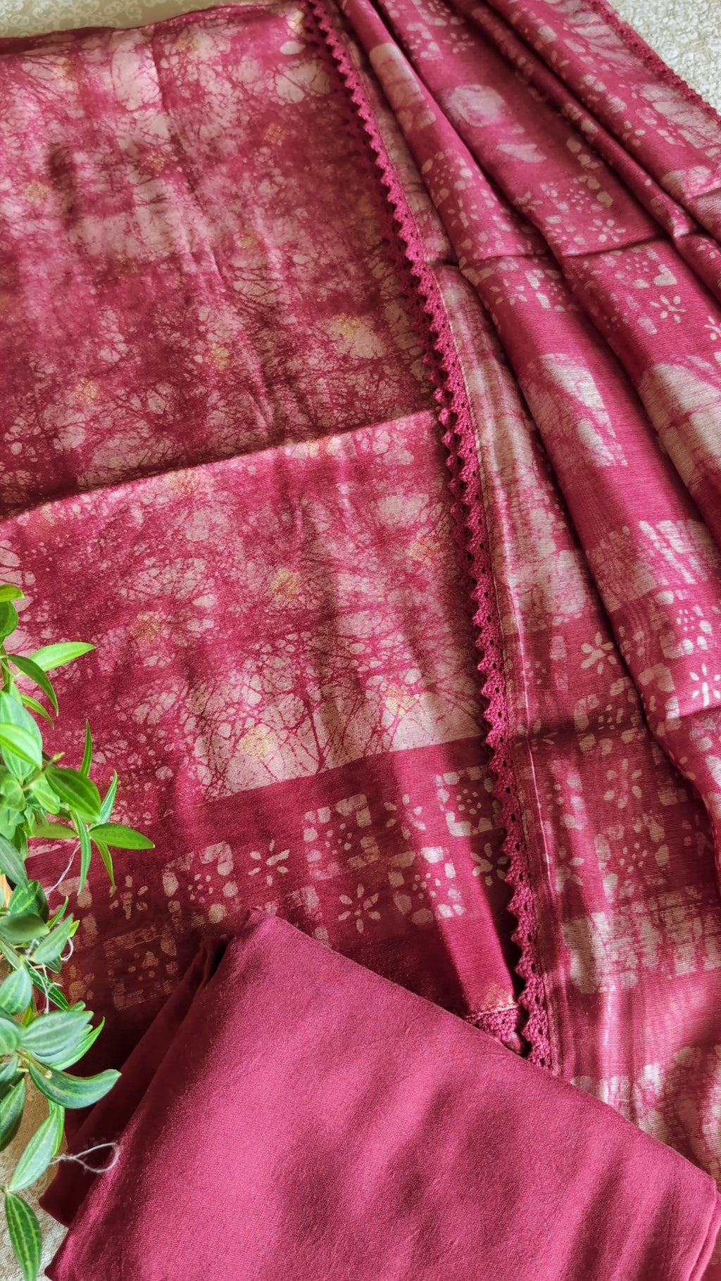 Slub linen batik style set
