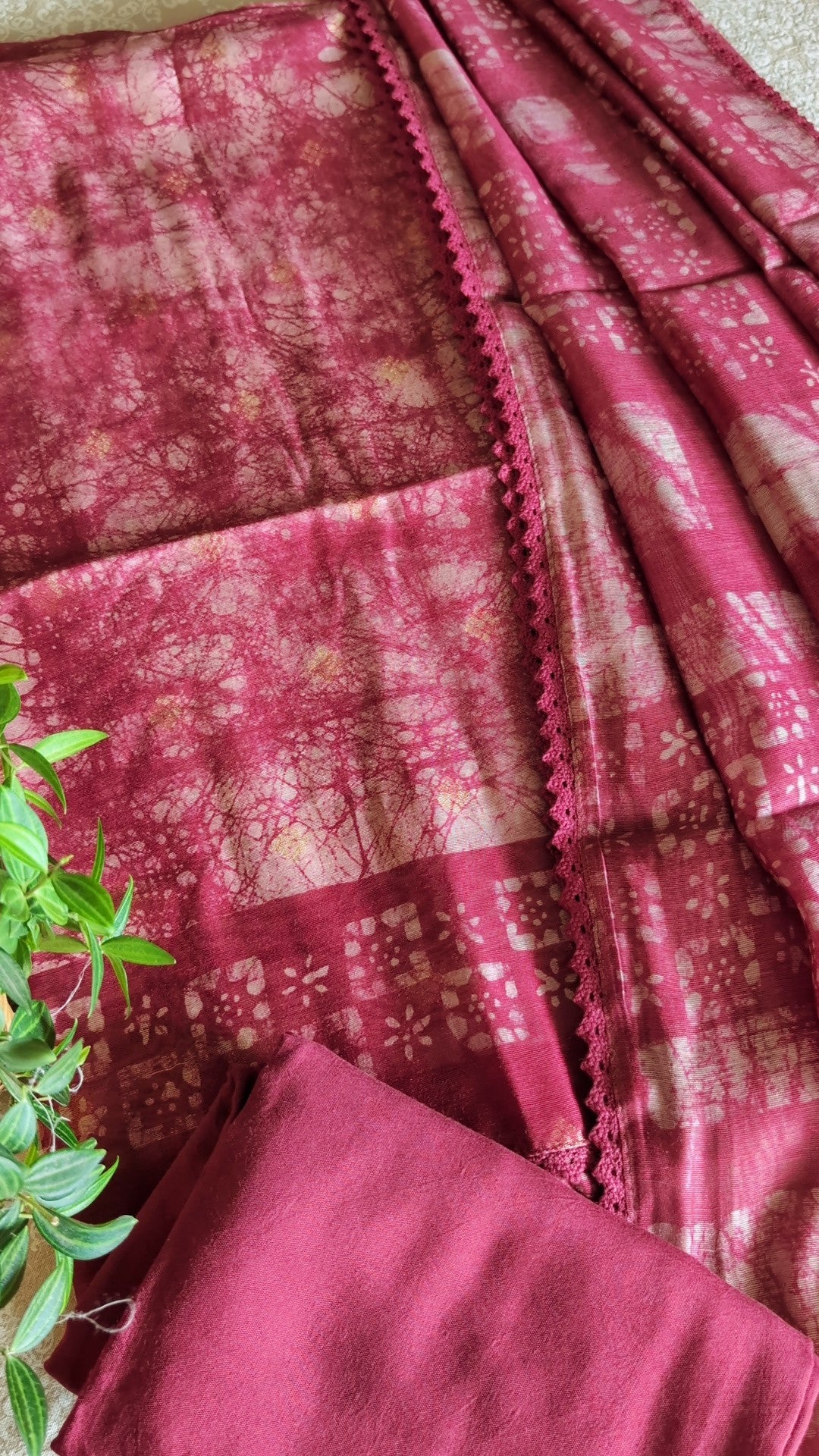 Slub linen batik style set