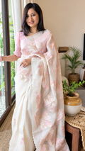 Pure Organza tissue crush applique