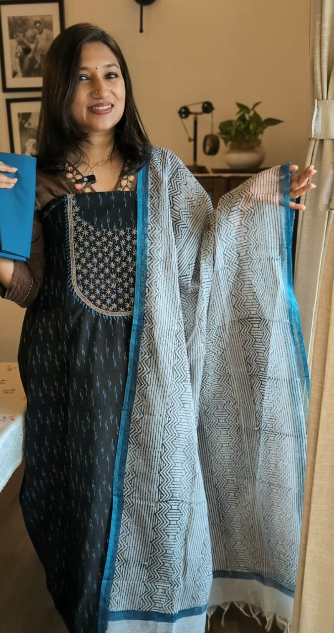 Ikkat cotton set