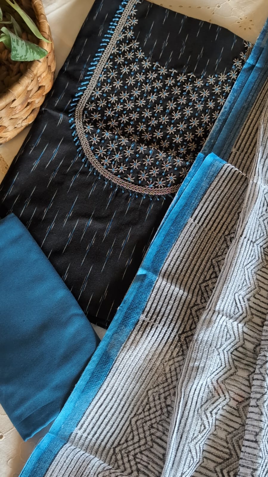 Ikkat cotton set