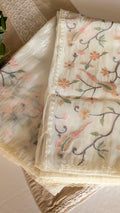 Glass tissue organza saree