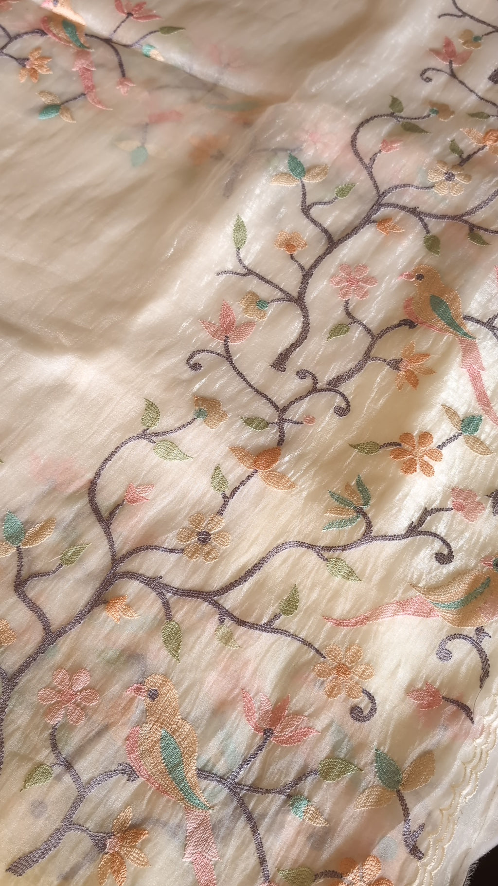 Glass tissue organza saree