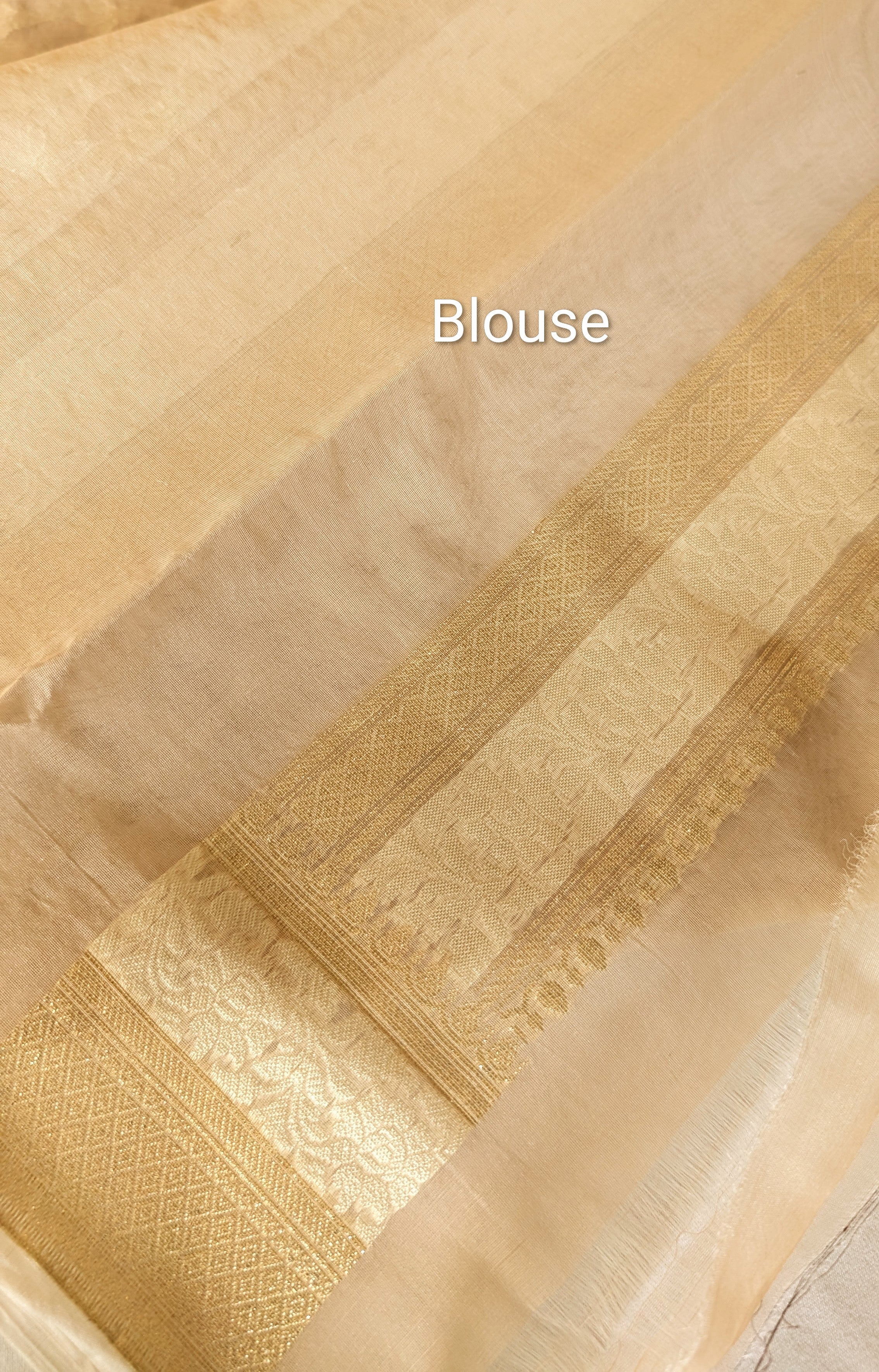 Chanderi golden beige saree
