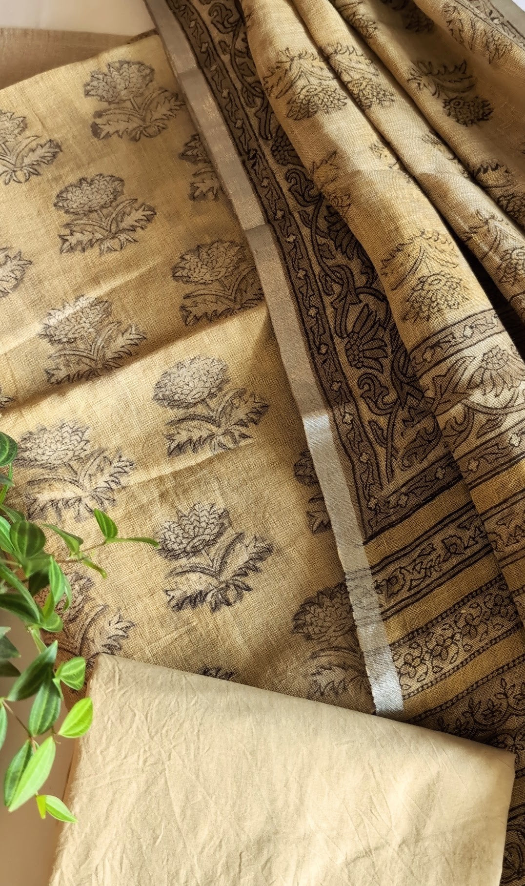 Linen ajrakh set