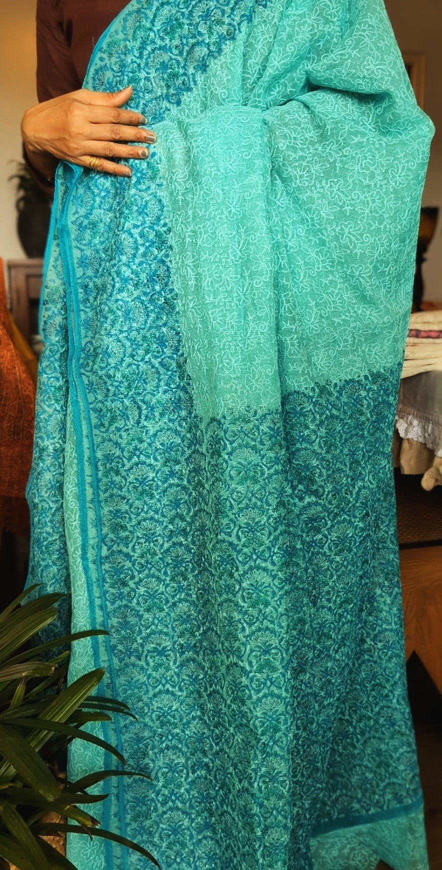 Blue Tepchi Kota Saree