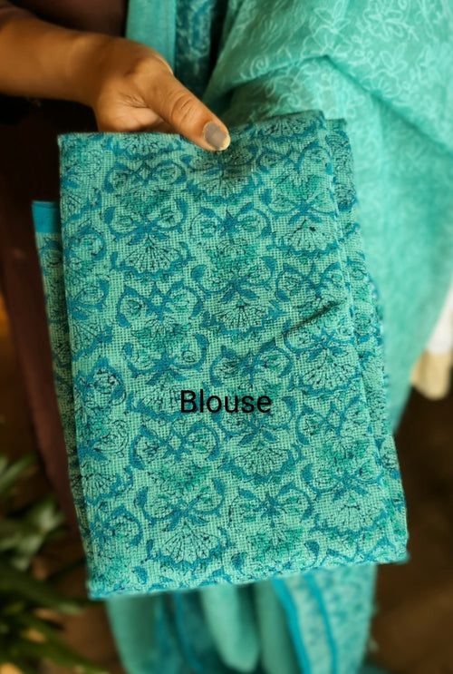 Blue Tepchi Kota Saree