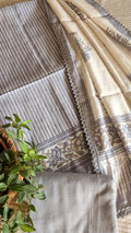Cotton linen blend striped set