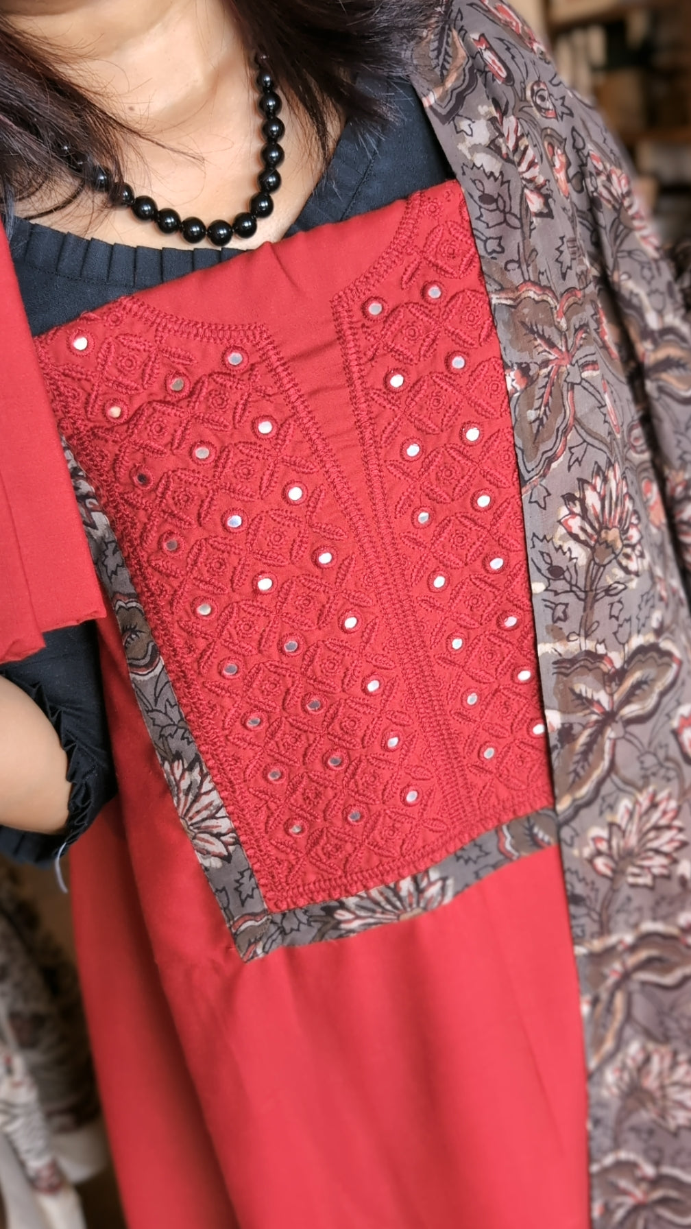 Cotton set with designed yoke
