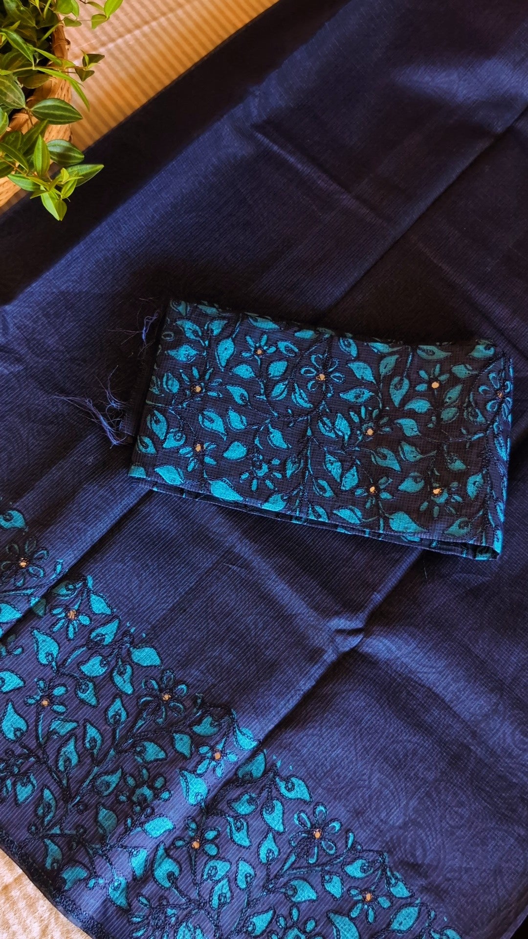 Munga kota saree with work