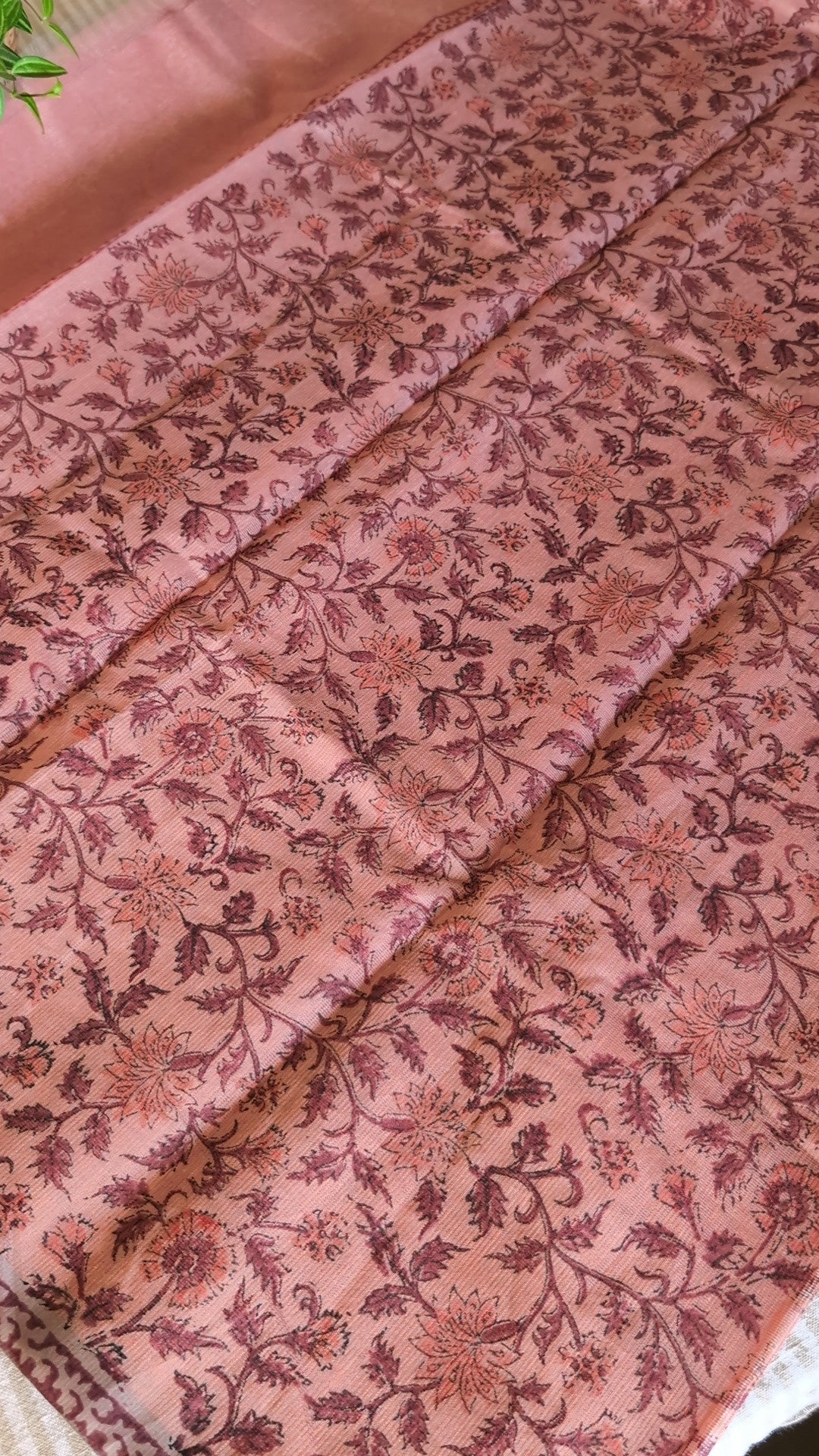 Net kota printed saree Light Mauve