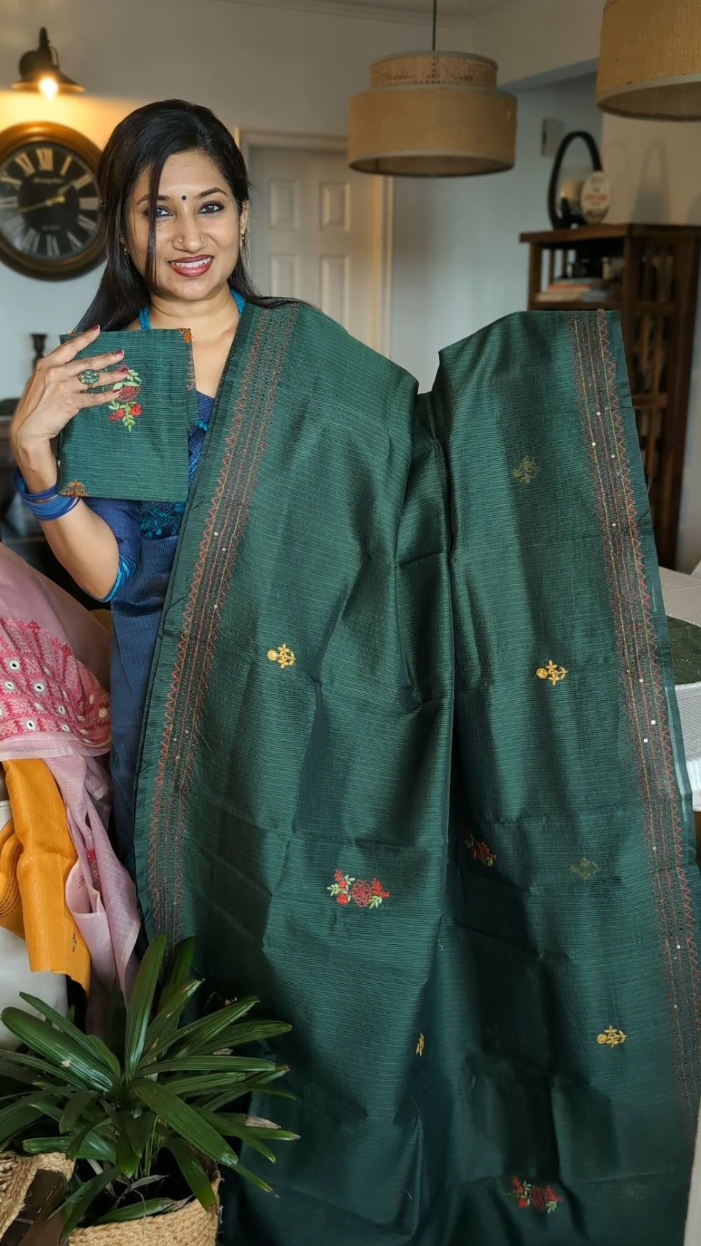 Handwork munga kota saree
