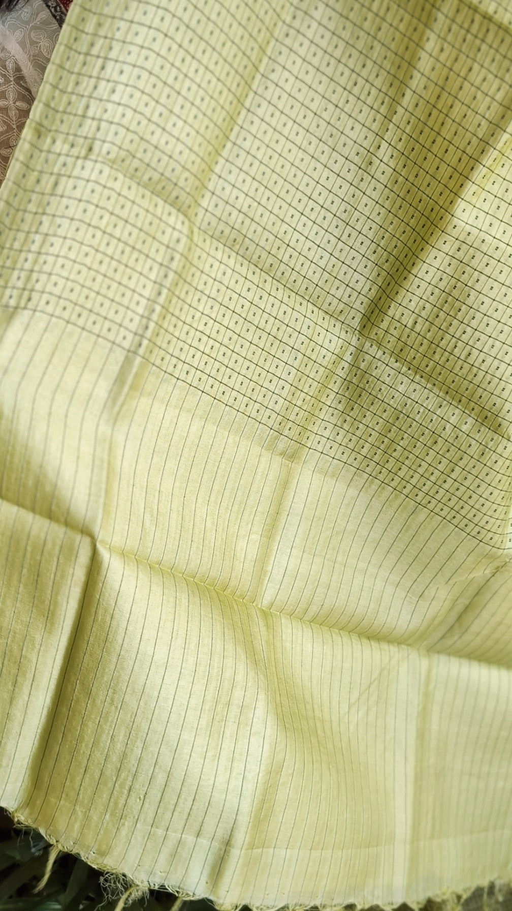 Tusser silk woven saree