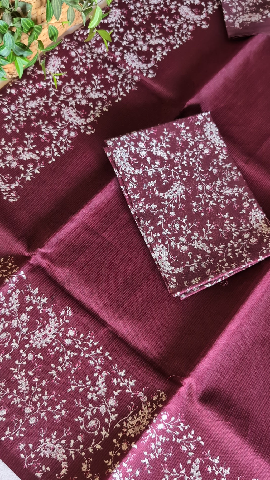 Printed munga kota saree