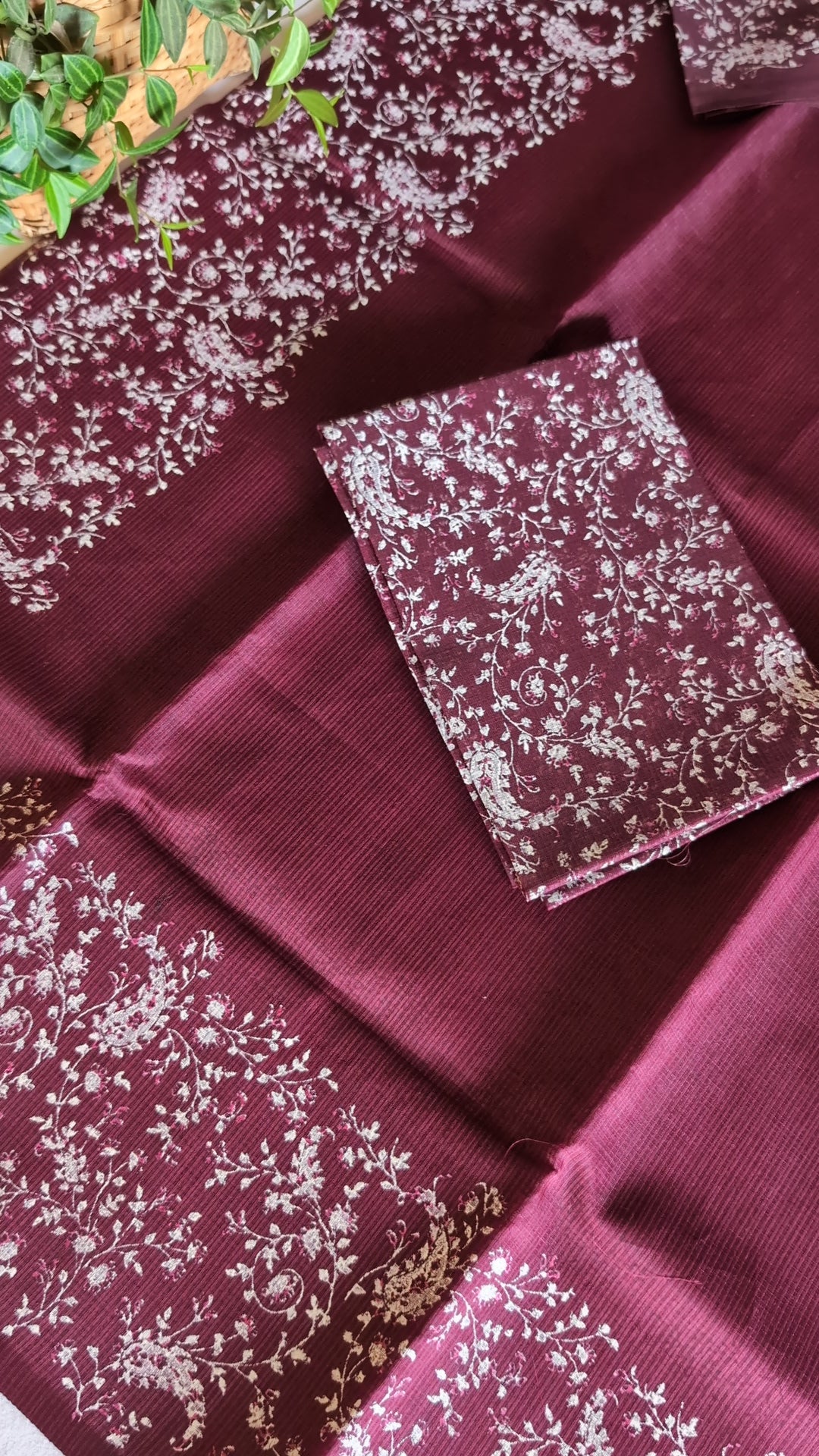 Printed munga kota saree