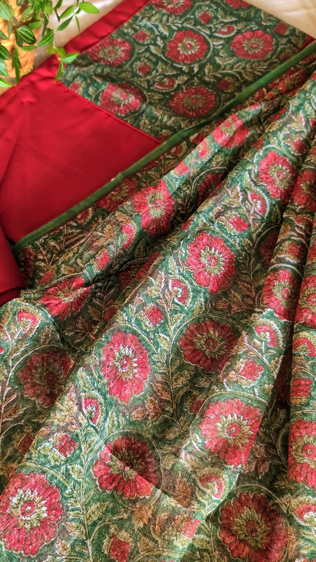 Cotton top printed floral kota dupatta