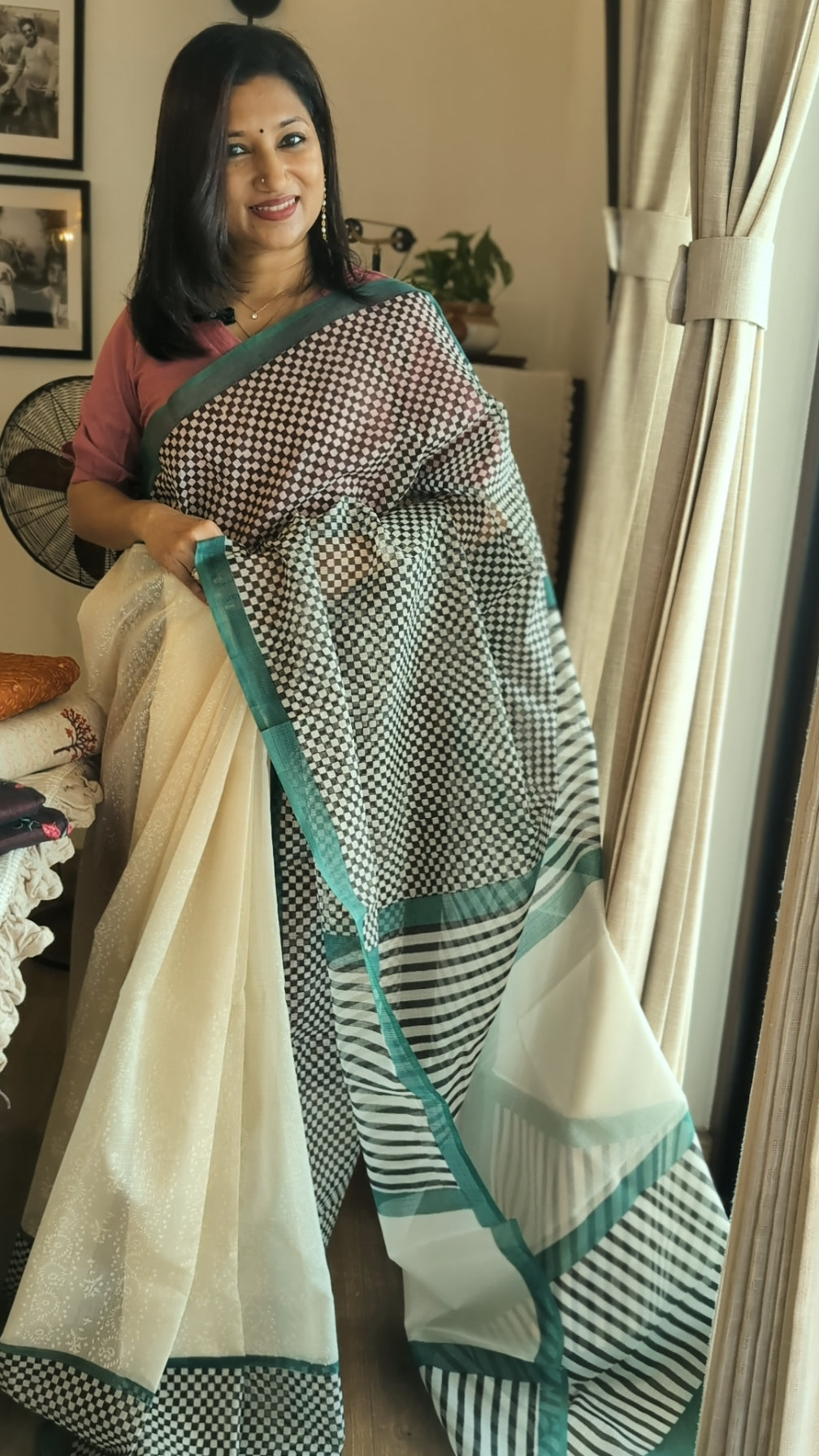 Munga kota printed saree
