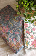 Printed Kota Doria saree