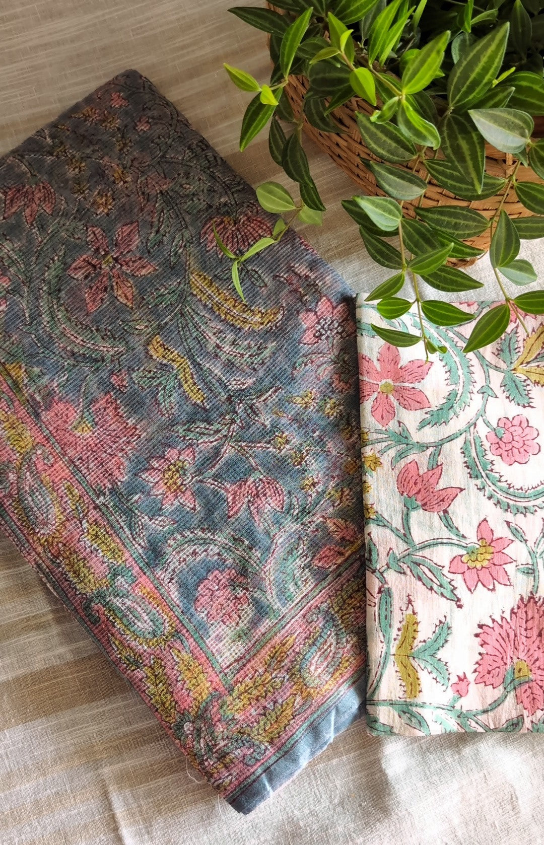 Printed Kota Doria saree