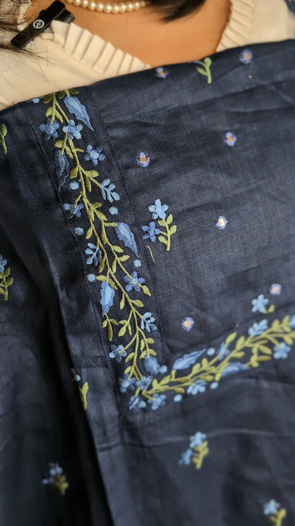 Cotton linen blend thread work set