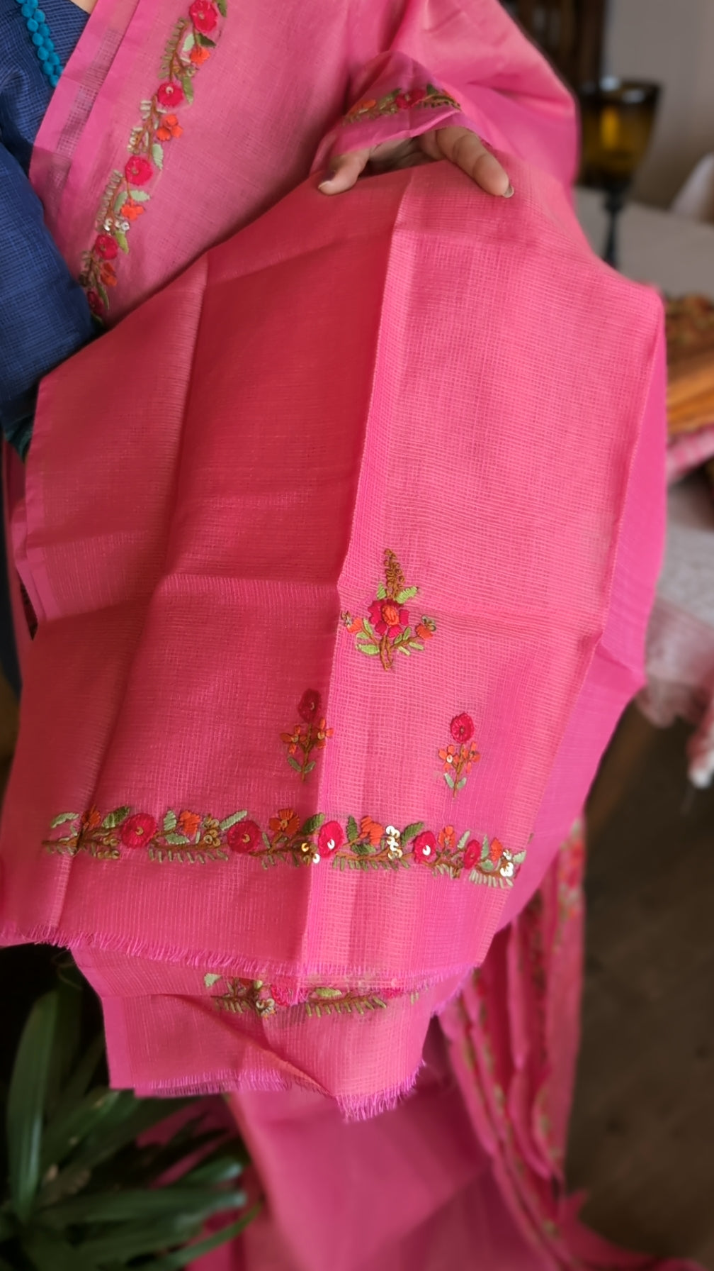 Handwork munga kota saree