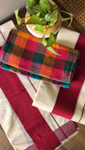 Cotton set mundu with Madras cheks
