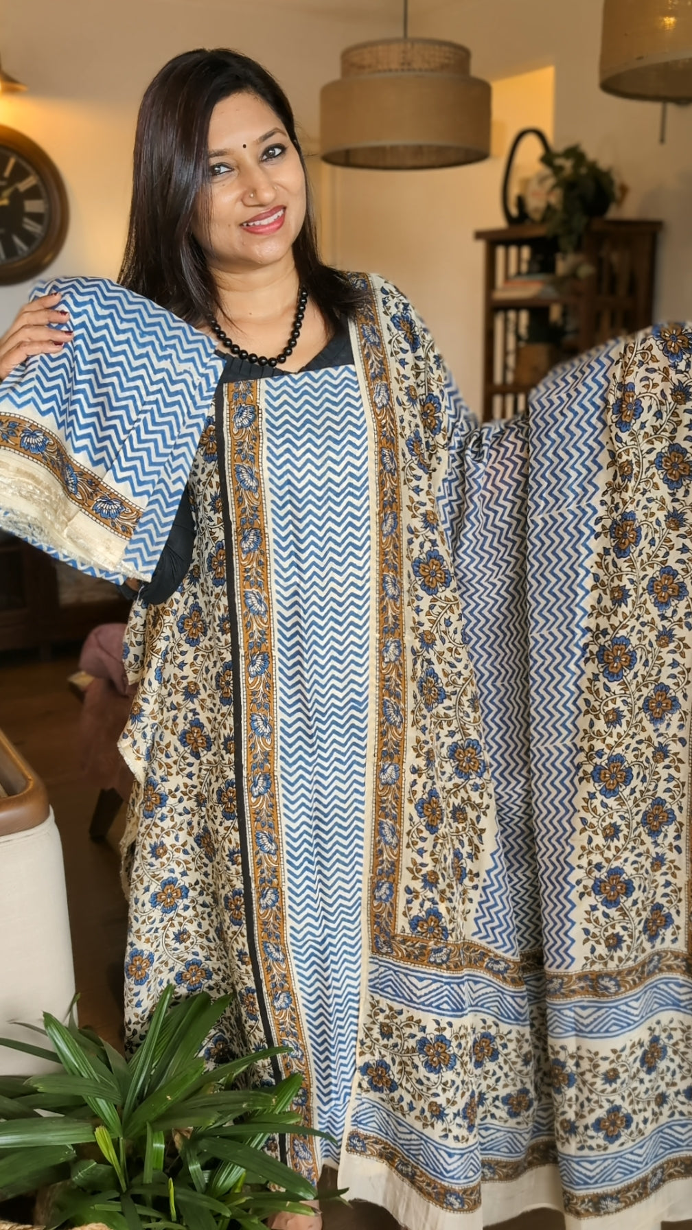 Bagru printed muslin set