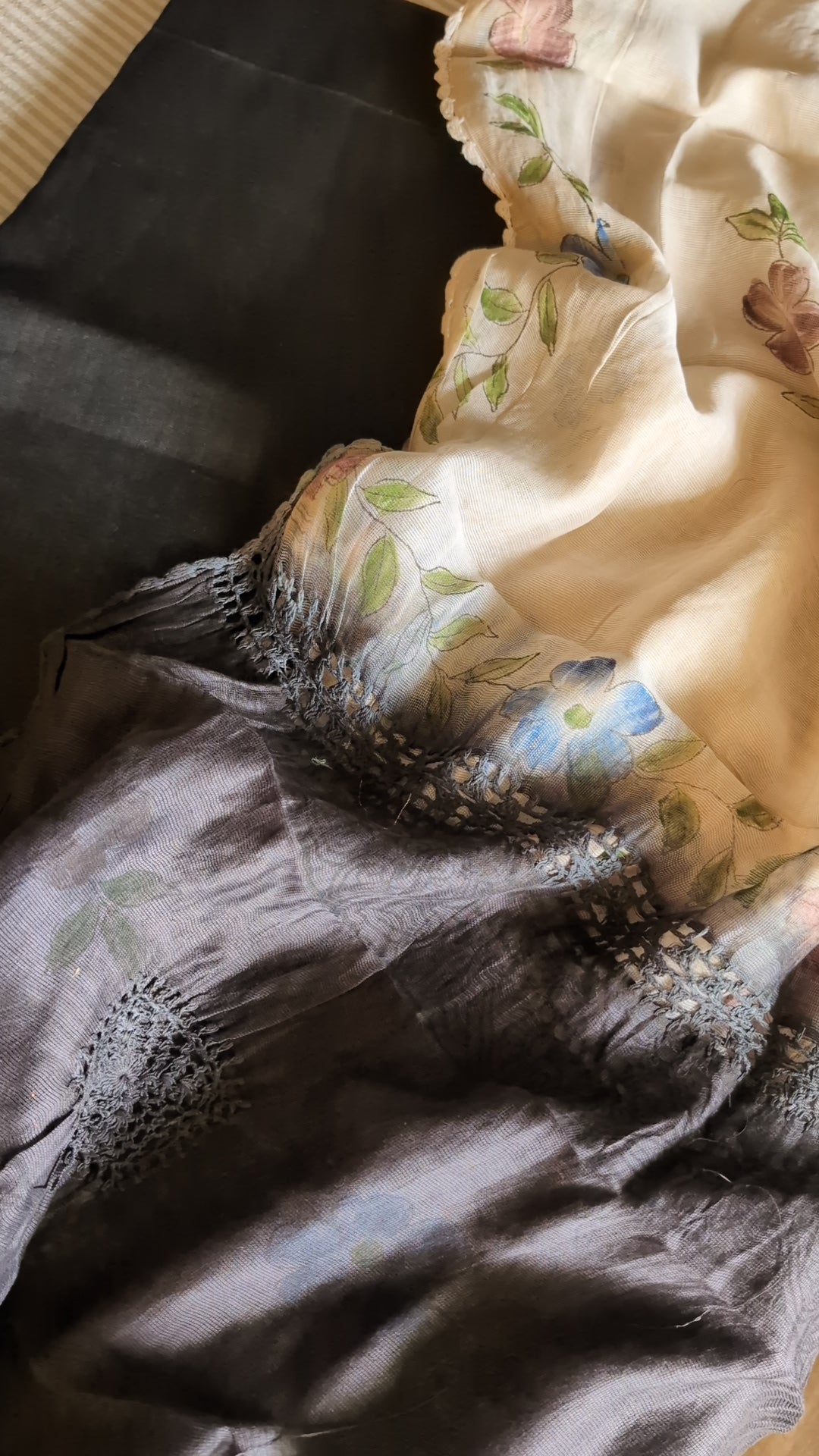 Pure Linen Black -silknet set